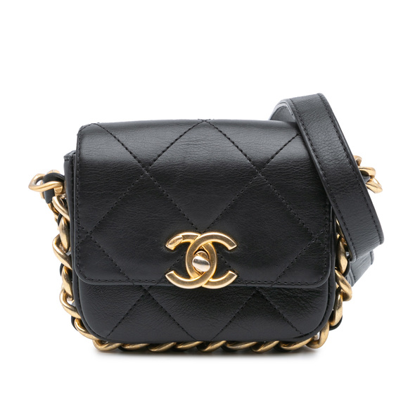 Pre-Loved Chanel Mini Quilted Calfskin Framing Chain Flap - Picture 1 of 9